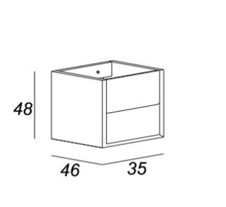 Шкафчик подвесной Cezares, совместимый с базой под раковину Rovere tabacco 54719